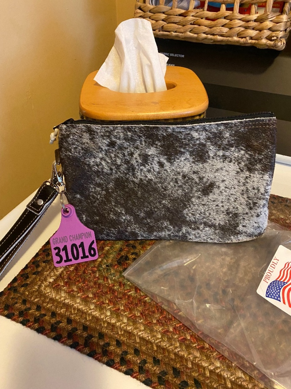 Holy Cow Couture Western Leather Wristlet Clutch